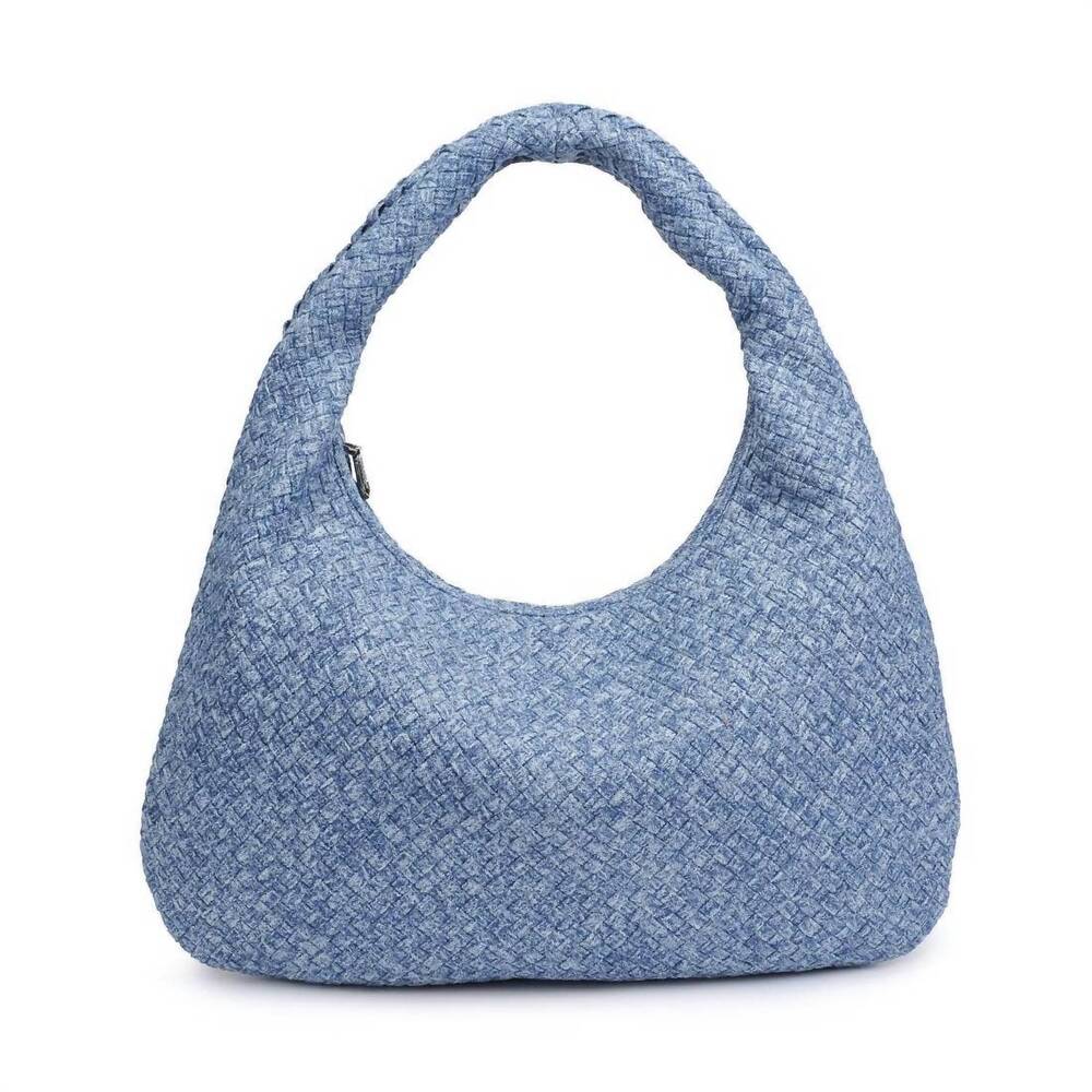 NEW SOL AND SELENE women's dare to dream large woven hobo bag in denim